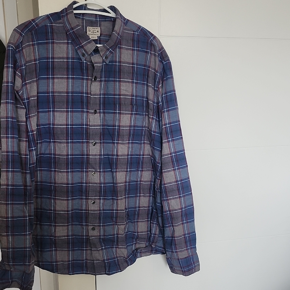 J. Crew Size XL Blue Plaid Men's Shirt